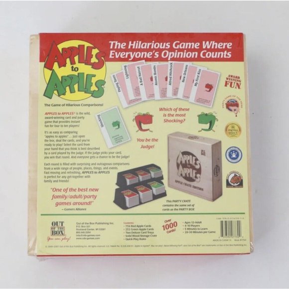 Apples to Apples Party Crate Board Game - Family Fun Wood Wooden Box NEW… - Picture 2 of 3